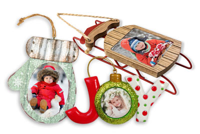 Decorate your tree this holiday with unique picture ornaments you customize yourself
